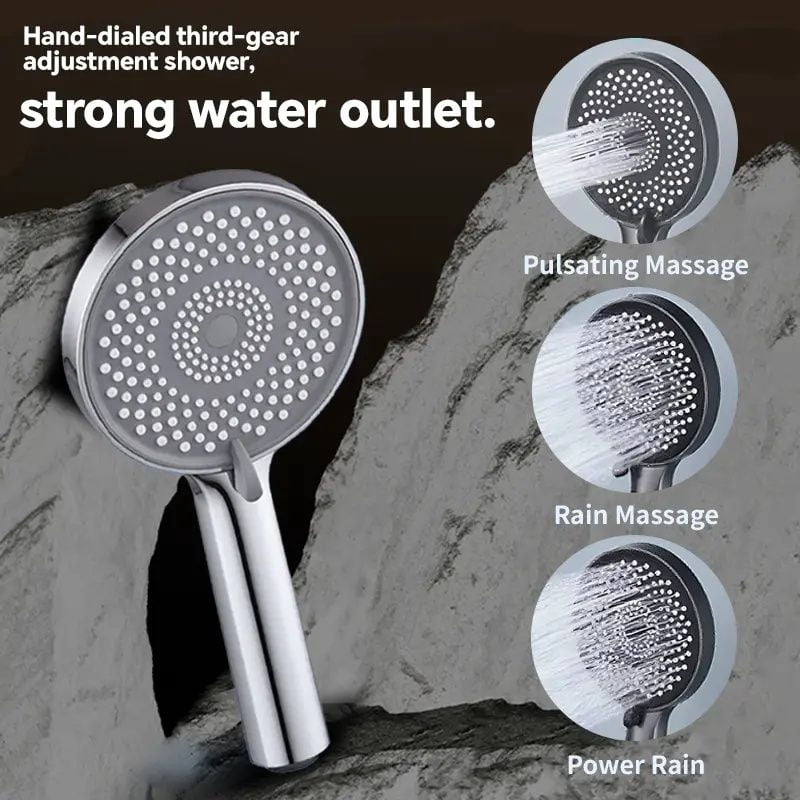 "RV Bathroom Shower Set - 12 Inch Overhead Rain & Handheld Head with Extra Long 59 Inch Hose"