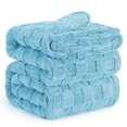thumbnail image 4 of ROSEKIND Super-soft Aesthetic 3D Embossed Checkerboard Fleece Throw Blanket, Reversible Luxury Textured Fuzzy Plush Throw for Couch Bed Sofa, All-season, Lack Blue, 40"x60", 4 of 9