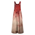thumbnail image 5 of WTOBBY Halloween Printed Women's Jumpsuit, Casual Loose Retro Style with Suspender Straps for Comfortable Outfits, Perfect for Festive Occasions and Daily Use,WhiteS, 5 of 6