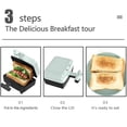 thumbnail image 3 of Xirurus Compact 300W Breakfast Sandwich Maker – Non‑Stick Plates, Locking Lid, Indicator Light, Dual‑Sided Heating, Portable Kitchen Appliance, 3 of 7