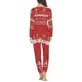 thumbnail image 3 of Renewold Durable Pjs for Women Christmas Skull Snowflake Pajamas Top and Pants Set of 2 Multi-Saeson Long Sleeve Tracksuit Clothing Cozy Loose Sleep Wear Size 4XL, 3 of 4
