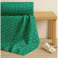 thumbnail image 4 of Soimoi Green Cotton Voile Fabric Eyes Face Printed Fabric 1 Yard 42 Inch Wide, 4 of 7