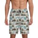 thumbnail image 1 of Fotbe Transport Train Pantalones Cortos de Pijama para Hombre, Ropa de Dormir, Pantalones de Pijama Cortos para Hombre-Medium, 1 of 6