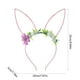 thumbnail image 3 of Diadema con Orejas de Conejo, Decoración para Pascua, Simulación de Orejas de Conejo, Diadema con Flores para El Pelo., 3 of 6
