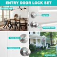 thumbnail image 2 of Front Door Handle Set Entry Door Lock Set Satin Nickel Entrance Handle Set with Lock  with Single Cylinder Deadbolt and Knob Handle  Reversible for Right &amp; Left Handed Doors (Antique_, 2 of 7