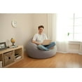 thumbnail image 4 of Intex Inflatable Contoured Corduroy Beanless Bag Lounge Chair, Grey | 68579EP, 4 of 5