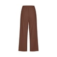 thumbnail image 5 of Wide Leg Pants Woman, High Waisted Drawstring Elastics Comfy Straight with Pockets, 5 of 5