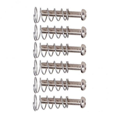 

2x 6x Bridge Tailpiece Fixing Mounting Screws W/ Springs for Electric Guitar - 18 X 3mm