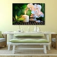 thumbnail image 2 of IDEA4WALL Canvas Print Wall Art White Flowers & Candles & Stones Yoga Zen Meditation Natural Painting Photography Realism Artwork Clam/Relax for Rooms - 24"x36", 2 of 4