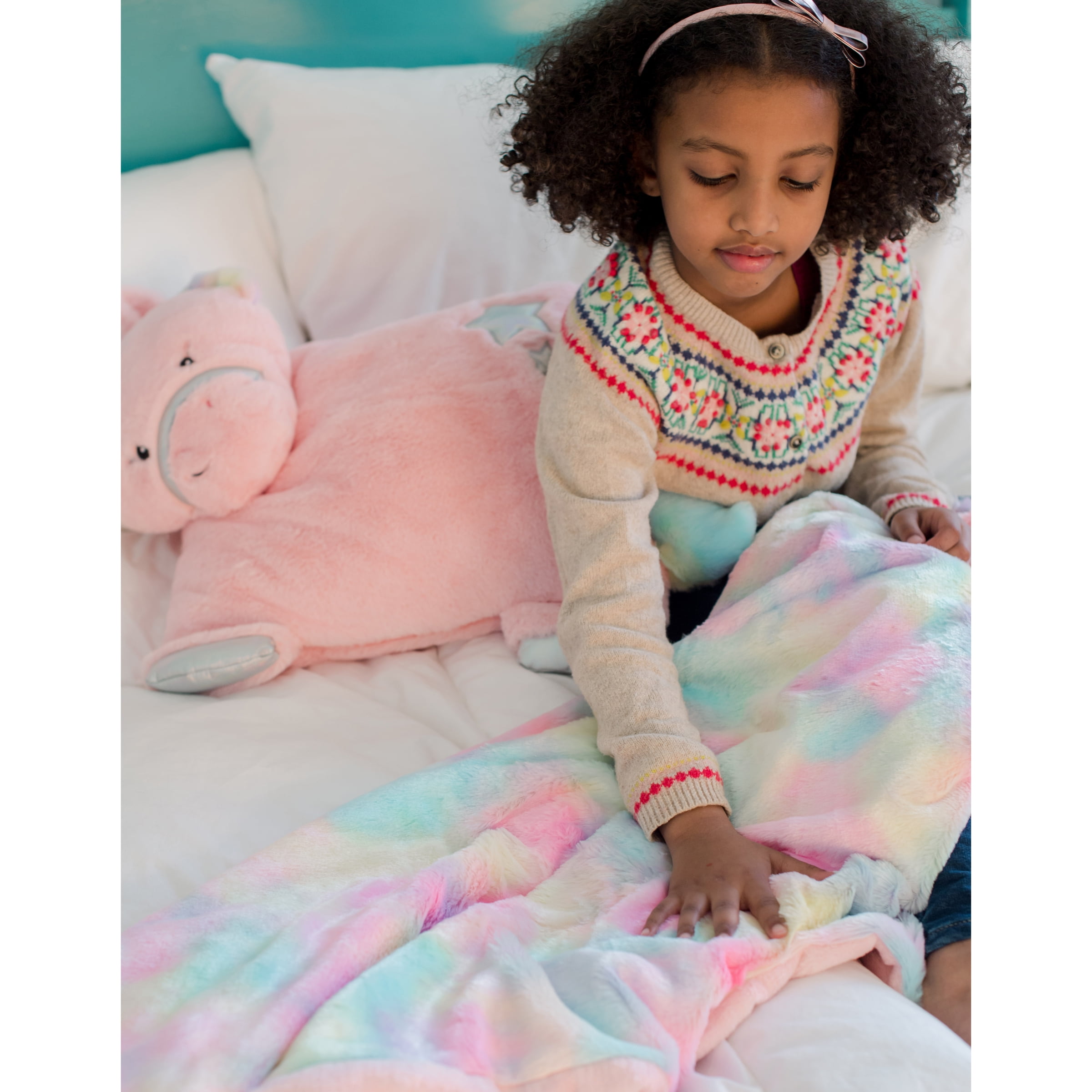 Animal Adventure Wild for Style™ Cuddle Combos™ 2-in-1 Blanket and Cuddle Bud 15" Unicorn Plush Toy