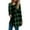 Green, variant on CALAFEBILA Womens Outwear Warm Long Sleeve Lightweight Sweater Plaid Front Open Cardigan for Women 2025