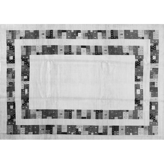 Ahgly Company Indoor Rectangle Solid Gray Modern Area Rugs, 6' x 9'