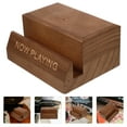 thumbnail image 4 of Vintage Style Desktop Vinyl Record Display Stand Household Office Use Wooden Display Rack, 4 of 8