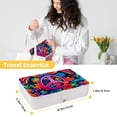 thumbnail image 5 of Peace Earring Organizer Holder Jewelry Stand, PU Leather with Removable Compartment, Portable, 5 of 6