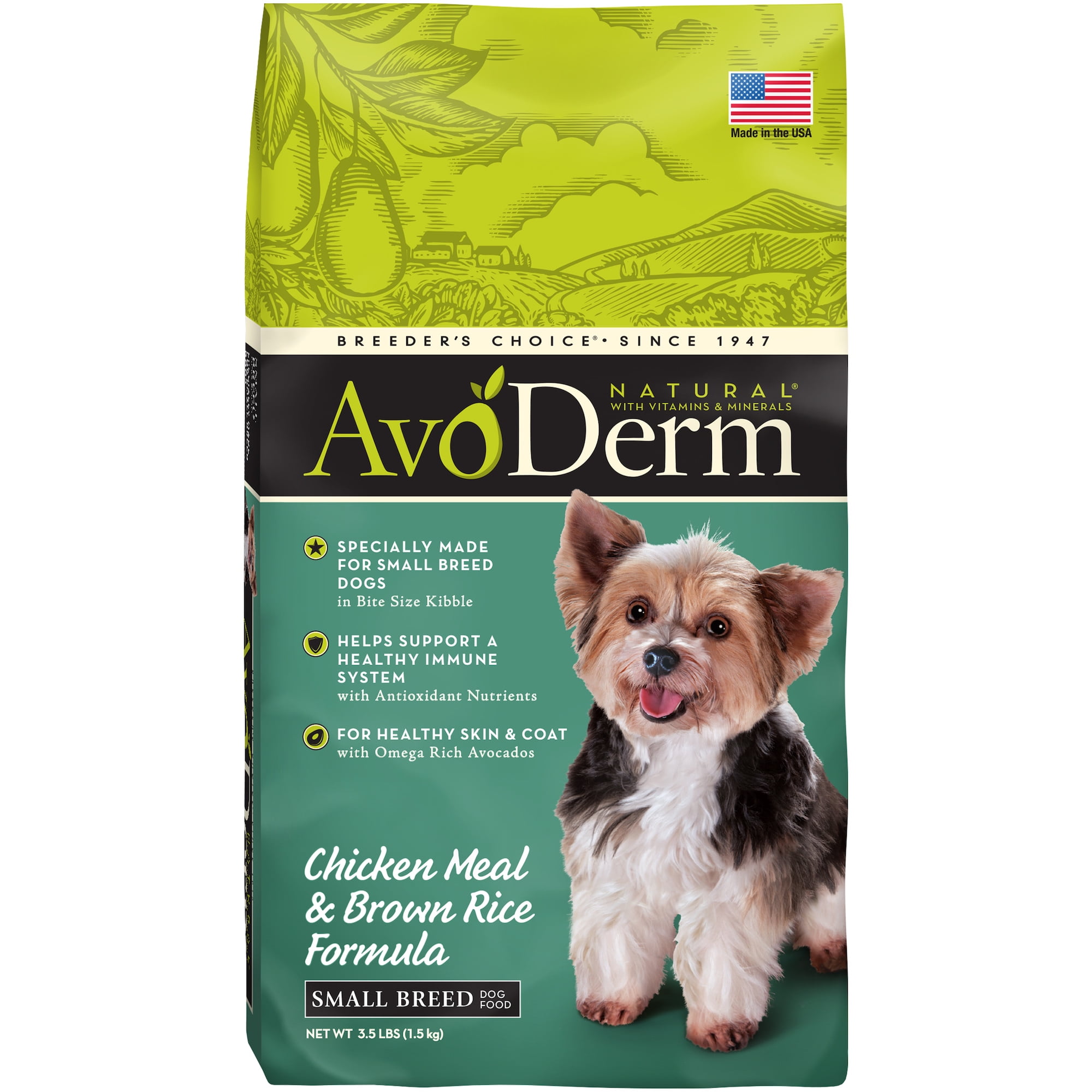 AvoDerm Natural Chicken Meal and Brown Rice Formula Small Breed Adult