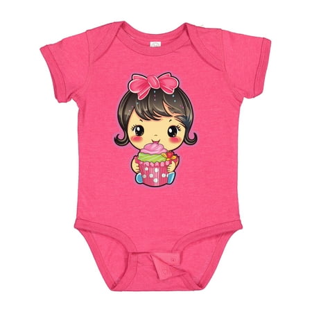 

Inktastic Sweet Cupcake 1st Birthday Gift Baby Girl Bodysuit
