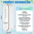 thumbnail image 2 of 3-Pack Plug-In Air Purifier Portable Negative Ion Generator Filterless Air Ionizers Home Air Filter Removes Odors & Air Freshener, 2 of 5
