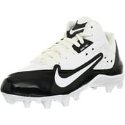 Nike Boy's Alpha Strike 3/4 TD Football Cleat, White/Black, 2.5 M Little Kid US