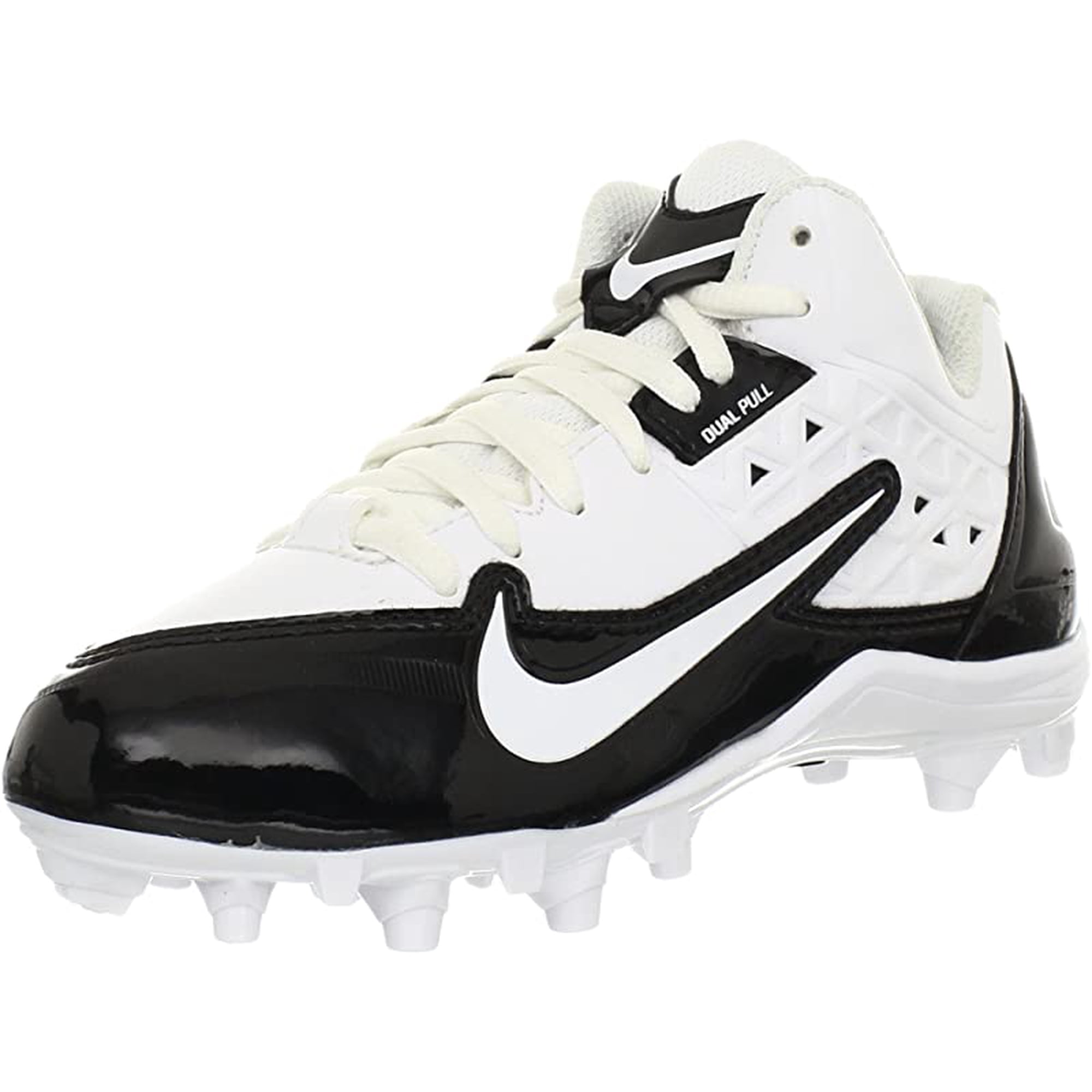 Nike Boy's Alpha Strike 3/4 TD Football Cleat, White/Black, 2.5 M Little Kid US