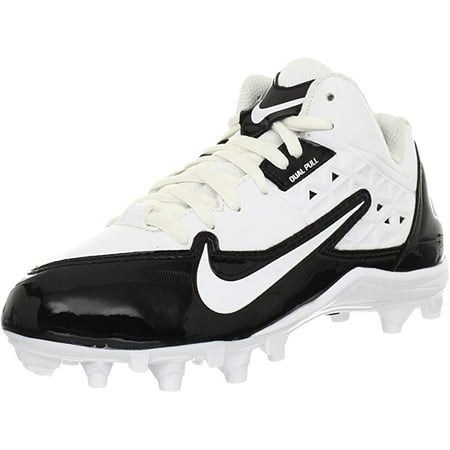 Nike Boy's Alpha Strike 3/4 TD Football Cleat, White/Black, 2.5 M Little Kid US