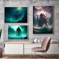 thumbnail image 4 of Cthulhu Mythos abstracto exterior Dios impresiones póster lienzo pintura moderna pared arte imágenes para sala de estar dormitorio decoración del hogar, 4 of 4