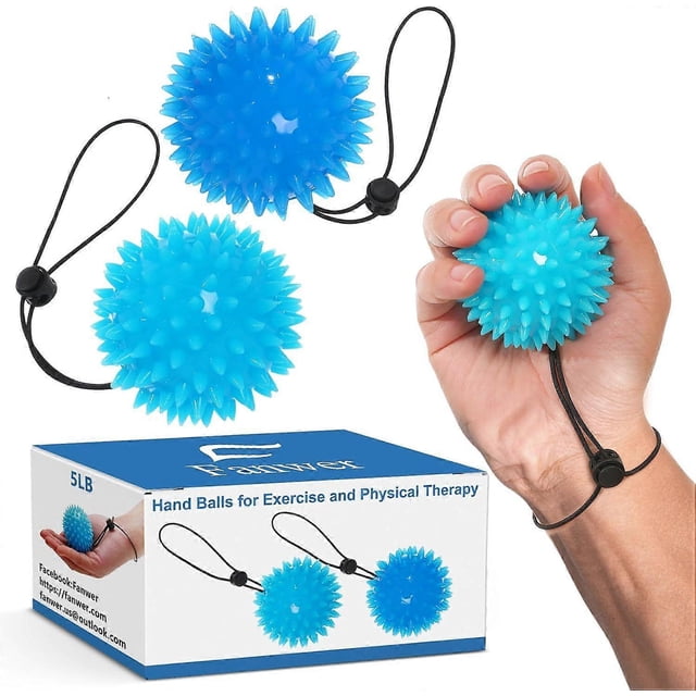 Set of 2 hand rehabilitation balls for hand exercises, anti-stress balls for adults and kids