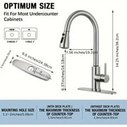Senlesen Stainless Steel Brushed Nickel Curved 16.7 in Kitchen Faucet