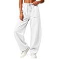 thumbnail image 6 of Gytharion Women's Curved Barrel Leg Sweatpants with Pockets Plus Size Elastic Waist Drawstring Loose Joggers Casual Solid Color Track Pants, 6 of 8