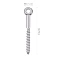 thumbnail image 3 of KAKOWELY 6Pcs Stainless Steel Eye Screws Heavy Duty Eye Screws Thread Eye Bolts,2.95"X0.59"X0.24", 3 of 4