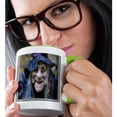 thumbnail image 2 of 3drose, Old Lady Costume with Frame, 11oz Two-tone Green Mug, 2 of 6