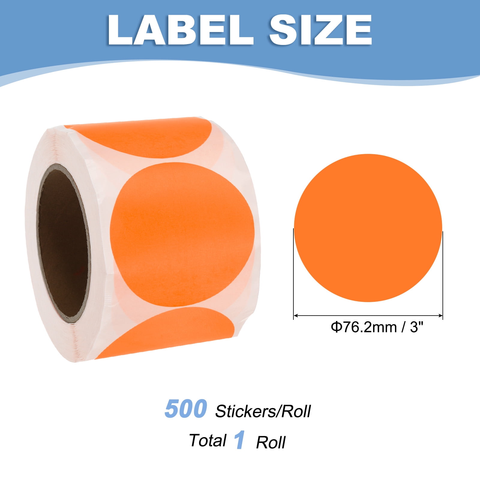 Uxcell Colored Dot Stickers Color Coding Labels Blank Circle Sticker Adhesive Round Price Stickers Red Orange 3 in