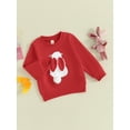 thumbnail image 3 of Bslissey Little Boys Girls Casual Sweatshirt Long Sleeve Fluffy Bunny Pattern Pullovers Toddler Crew Neck Loose Hoodie Kids Easter Cute Daily Tops 2T 3T 4T 5T 6T, 3 of 8