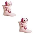 thumbnail image 3 of Calcetines de Punto con Diseño de Animales para Mujer, Gruesos, Bonitos Y Novedosos, Suaves Y Peludos, Regalos de Navidad. Dragón rosa, 3 of 8
