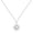 Silver, variant on Gold Plated Sun Opal Necklace October Birthstone Necklace with CZ Around Golden Sun Pendant Necklace for Women Opal Jewelry