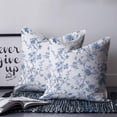 thumbnail image 2 of Pillow Covers 26x26 Set of 2, Blue White Spring Floral Throw Pillow Covers Decorative Couch Cushion Cover, Summer Botanical Birds Microfiber Soft Square Pillowcases for Bedroom Living Room Sofa, 2 of 7