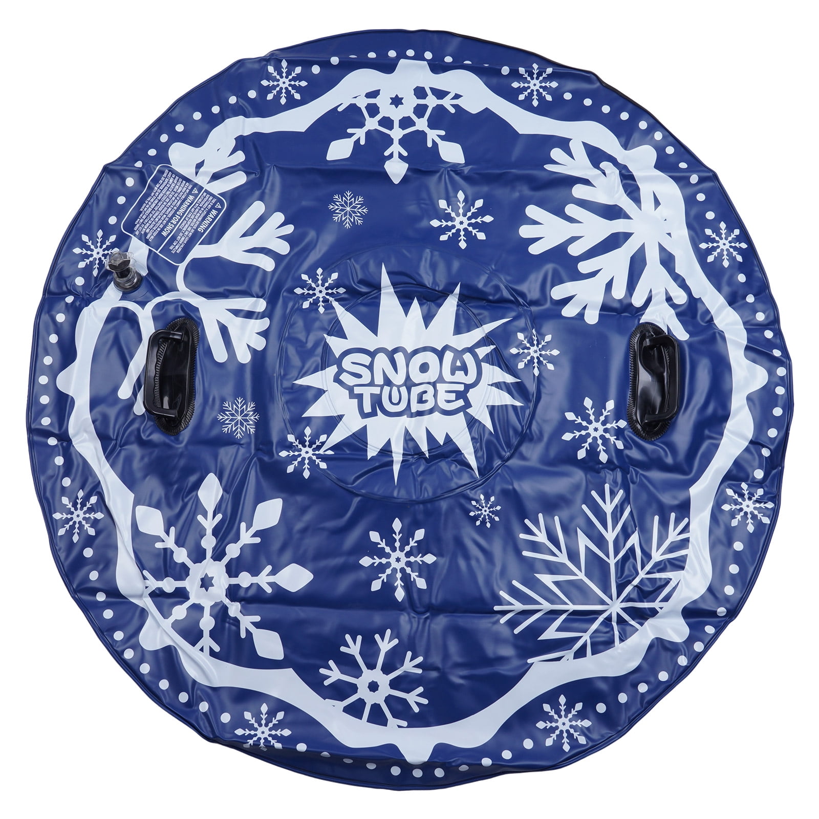 47Inch Air-Filled Snow Tube Sled with Reinforced Handles, PVC for Family Winter Fun & Ski Slopes