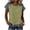 Mint Green, variant on Womens Short Sleeve Waffle Knit Top Denim Trim, Raglan Sleeve Summer Round Neck Tees Casual Layered Look T-Shirts for Daily Wear Soft Jean Inspired 2026 Fashion