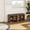 Brown, variant on Mvvte Shoe Bench with Removable Fabric Pad, Storage Bench with Padded Seat, Entryway Bench with 10 Cubbies, for Bedroom, Mudroom, Hallway & Closet (Black, 41"D x 11.2"W x 16.75"H)