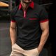 thumbnail image 1 of pstuiky Camisas casuales de manga corta para hombre, Camisa deportiva de manga corta con solapa y cremallera a rayas para hombre camisas casuales para hombre s, 1 of 7