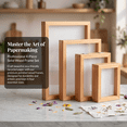 thumbnail image 6 of 4 Sizes Paper Making Kit,Worown Wooden Paper Making Screen, Mould and Deckle – 4 Sizes 2 in 1 – Wooden Paper Making Frame for DIY Crafts (A4, A5, A6 & A7), 6 of 6
