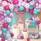 thumbnail image 5 of Kit de arco de guirnalda de globos YONGSHENG 139 piezas rosa rojo aguamarina azul blanco, 5 of 5