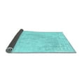 thumbnail image 2 of Ahgly Company Indoor Round Solid Light Blue Modern Area Rugs, 6' Round, 2 of 4