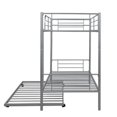 thumbnail image 6 of Harper & Bright Designs Metal Bunk Bed with Trundle, Twin-Over-Twin, Silver, 6 of 11