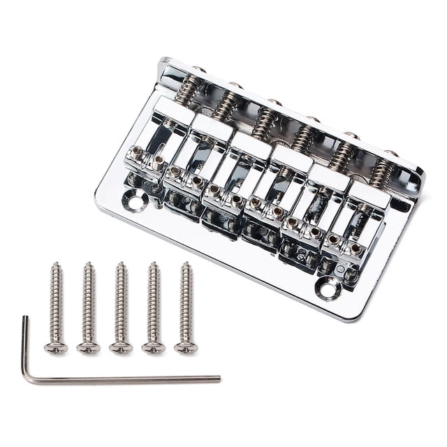 Soidarity Bloqueo de guitarra eléctrica con tornillos y llave, piezas de mandolina, sillín, puentes, instrumento, niños, profesionales, principiantes, Accesorios para instrumentos musicales Soidarity OD026175-00