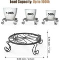 thumbnail image 3 of 2023 - Plant Stands, [3 Pcs] 9 Inch Modern Heart Shaped Plant Pot Holder, Durable Rustproof Potted Plant, 3 of 4