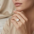 thumbnail image 5 of Rosec Jewels IGI Certified Lab Grown Diamond Engagement Ring with Halo - 0.9 Carat - E-VS1 Quality - Split Shank Ring for Women, 10K Yellow Gold, US 9.50, 5 of 8