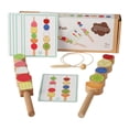 thumbnail image 2 of Kit de cuentas de madera para dominar juego de lógica de atar cuentas, bloques apilables, combinación de colores y formas para preescolar, ,, 2 of 9