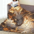 thumbnail image 6 of Pofeuu Golden Horned White Dragon Print Ultra-Soft Micro Fleece Blanket,for Bed Or Sofa,All Season Throw Blankets Flannel Blanket-50"x40", 6 of 7