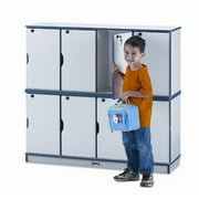 Jonti-Craft Stacking Lockable Lockers - Triple Stack - Black-Color:Red,Size:Double Stack