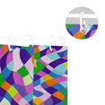 thumbnail image 5 of Yayeee Shower Curtain with Hooks 72"x72" Waterproof Fabric Bathroom Hanging Decor, Green Wavy Plaid, 5 of 5